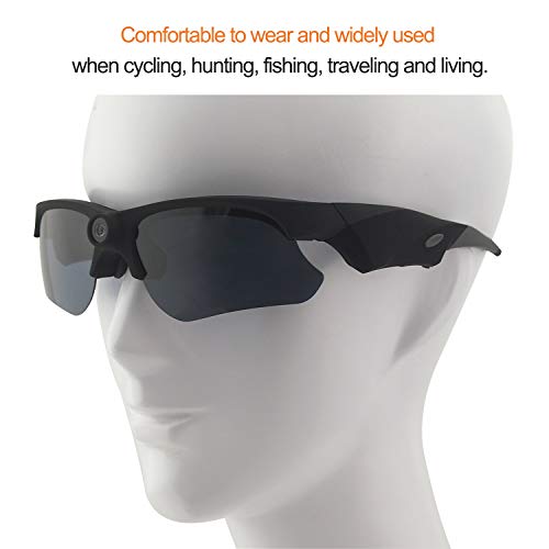 KAMRE Upgraded Sunglasses Camera 1080P Video Recorder Camera with UV Protection Polarized Lens, 140° Wide View Angle for Outdoor Sports, Great Gift for Your Family and Friend - Thumbnail 5