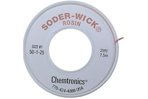BEST PRICE SQUARE Chemtronics 50-1-25 Soder-Wick Rosin Desoldering Braid, .030", 25ft