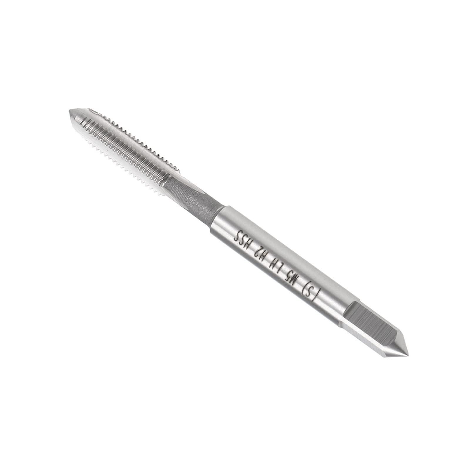 CoCud Thread Milling Taps, Metric M5 x 0.8 Thread H2, High Speed Steel Machine 3 Straight Flutes Left Hand Screw Threading - (Applications: for Tapping Drilling Machine), 1-Piece