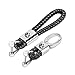 ROYAGO 2Pack Car Keychains Leather KeyRings Grip Strap for Mercedes Benz BMW Audi Ford Toyota VW Honda (Black, for VW)