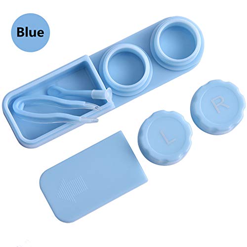 3 pcs Contact Lens Case Travel Kit Cute Eye Contact Storage Organizer Holder Leak Proof with Applicator Remover Tool Box Eye Care Kit