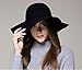 Onlineb2c Fascharmy Vintage Women Ladies Floppy Wide Brim Wool Felt Fedora Cloche Hat Cap