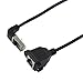 Ethernet Extension Cable,90 Degree Bend RJ45 Male to Female Ethernet LAN Network Cable RJ45 Cat 5e Connector Cord - Black (1ft/0.3m)