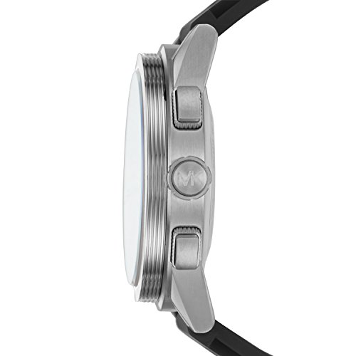 Michael-Kors-Herren-Analog-Quarz-Uhr-mit-Silikon-Armband-MKT4009