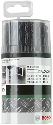Bosch 2609255033 HSS-R Metal Drill Bit Set (19 Pieces)