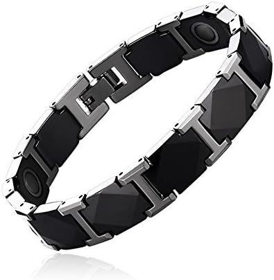 Tungsten Steel Magnetic Therapy Bracelet for Men, Health Care Anti-radiation Fatigue Resistance Bracelet