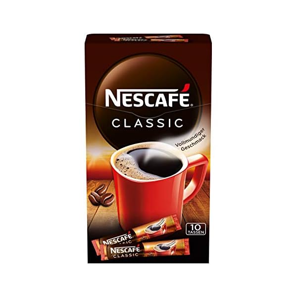 NESCAFÉ CLASSIC Getränkepulver-Sticks, löslicher Bohnenkaffee aus mitteldunkel gerösteten Kaffeebohnen, kräftiger…