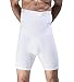 Panegy Men High Waist Stomach Shaper Butt Lifter Leg Control Hip Buster Boxer Brief Large White