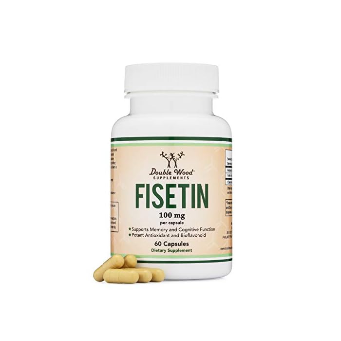 Fisetin Supplement - 100mg of Bioactive Flavnonols, 60 Count (Natural Bioflavonoid Polyphenols Supplement Similar to…
