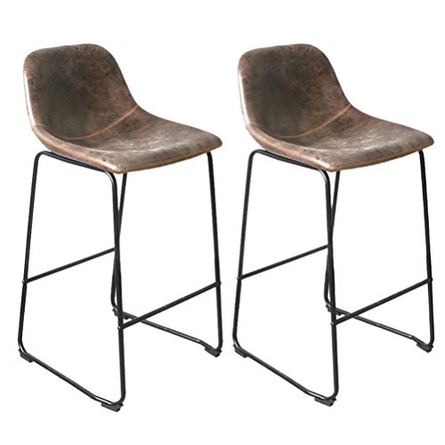 Industrial Style Leather Saddle Seat Pub Bar Stools Kuwait Ubuy