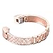 bayite Metal Bands Compatible with Fitbit Alta and Alta HR, Jewelry Bangle Adjustable Bracelet with Rhinestone?(Rose Gold, 5.5