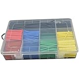 URBEST® 530 Pcs 2:1 Heat Shrink Tubing Tube Sleeving Wrap Cable Wire 5 Color 8 Size