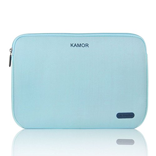 Kamor 13 13.3 14 inch Water-resistant Neoprene Laptop Sleeve Case Bag/Notebook Computer Case/Briefcase Carrying Bag/Skin Cover for Acer/Asus/Dell/Fujitsu/Lenovo/HP/Samsung/Sony/Toshiba(Hot Teal)