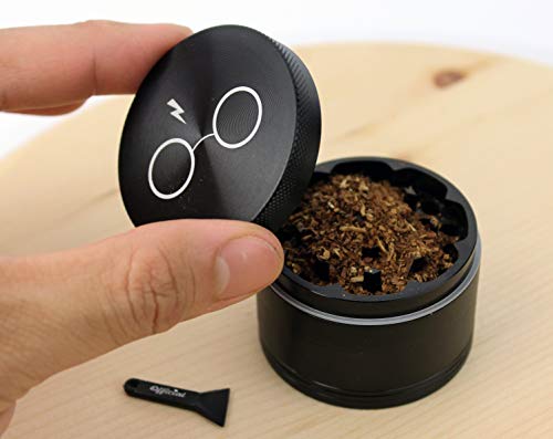 Official Potter Herb Grinder - Non Stick Multi Hole Design - 4 Piece Grinder For Herb & Spice With BONUS Scraper Tool - Potter Gifts - 2.3 Inches