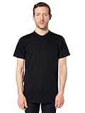 American Apparel  Unisex Organic Fine Jersey Short Sleeve T-Shirt, Black, Medium