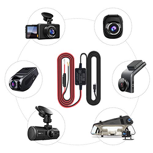 Dash Cam Hardwire Kit, 12V30V to 5V Car Dash Camera Charger Power Cord