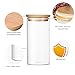 Large Glass Jars - Wide Mouth Food Storage Containers with Leak Proof Lid Ideal Kitchen Accessories for Cookies, Flour, Dry Food Storage(3 Pack - 24oz, 36oz, 48oz)