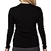 MERIWOOL Womens Base Layer 100% Merino Wool Midweight Long Sleeve Thermal Shirt Black
