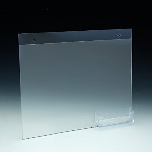 National Display Warehouse Pack Wall Mounted 8 1/2 X 11 Sign Holders W/ Business card Holder (11x8.5)