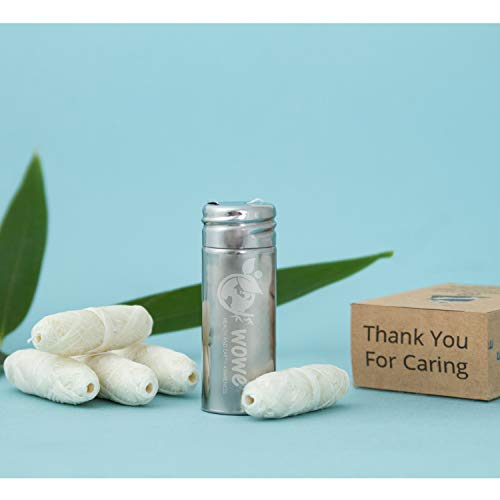 Wowe Natural Biodegradable Peace Silk Dental Floss Refills with Candelilla Wax, 10 Month Supply, 33 Yards Each - 5 Pack… - Image 6