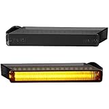 RUXIFEY Smoked Lens LED Side Mirror Turn Signal Light Right Left Reflector Lamps Compatible with Ford F150 Expedition, Lincoln Mark LT, Amber