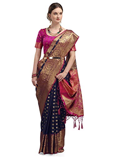 Amazon Brand – Anarva Women’s south indian Banarasi Silk Saree Blend sarees With Havy Amazon Brand – Anarva Women’s south indian Banarasi Silk Saree Blend sarees With Havy