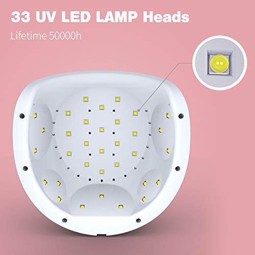 Ovonni 48W UV LED Nail Dryer, Curing Lamp with 10s/30s/60s/99s Timer, Automatic Sensor, LCD Display, Curing Gel Polish for Salon and Home
