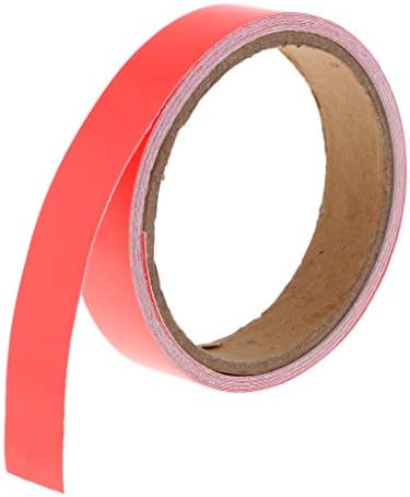 P Prettyia 3 Meters 2cm UV Blacklight Reactive Fluorescent Tape - Neon Luminous Blacklight Tape - Self Adhesive Sticker - Colorful - Watermelon red
