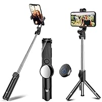 Selfie Stick Tripod, ECRAB Extendable Selfie Stick with Wireless Bluetooth Remote for iPhone X XR XS MAX 7 8 Plus,Galaxy S9 Plus S8 Plus Note8, More