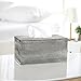 MyGift Distressed Gray Wood Rectangular Facial Tissue Box Cover Holder with Easy Refill Slide Out Bottom