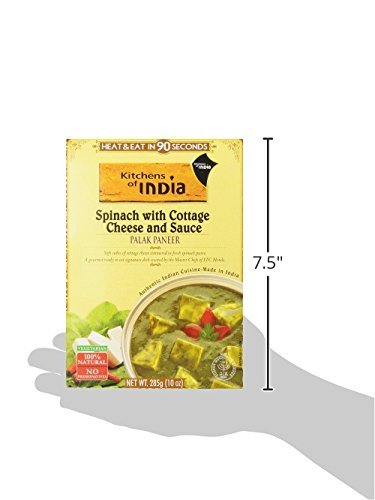 Kitchens Of India Ready-To-Eat Spinach w/Cottage Cheese - 10 oz (Pack - 12) - Thumbnail 5