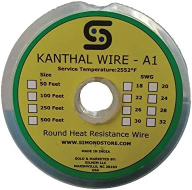 100ft - 32 Gauge SWG Kanthal A1 Stainless Steel FeCrAl Alloy 0.274 mm Heat Resistance Wire