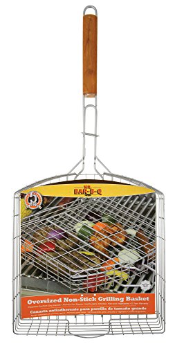 Mr. Bar-B-Q Oversized Silver Nonstick Grilling Basket