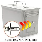 Army Force Gear Ammo Can Locking Hardware Kit - Stainless Steel Lock Hardware for Ammo Cases - One Size Fits All Ammo Box Lock Kit - 50 Cal, Fat 50, 30 Cal, 20 mm, 40 mm Ammunition Cans