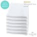 100% Natural Bamboo Washcloths by Humble Bee Baby - 6 Ultra Soft, Hypoallergenic, Dye Free Towels Perfect For Adults or Baby - 10 x 10 Reusable Wipes - Great Baby Shower / Registry Gift