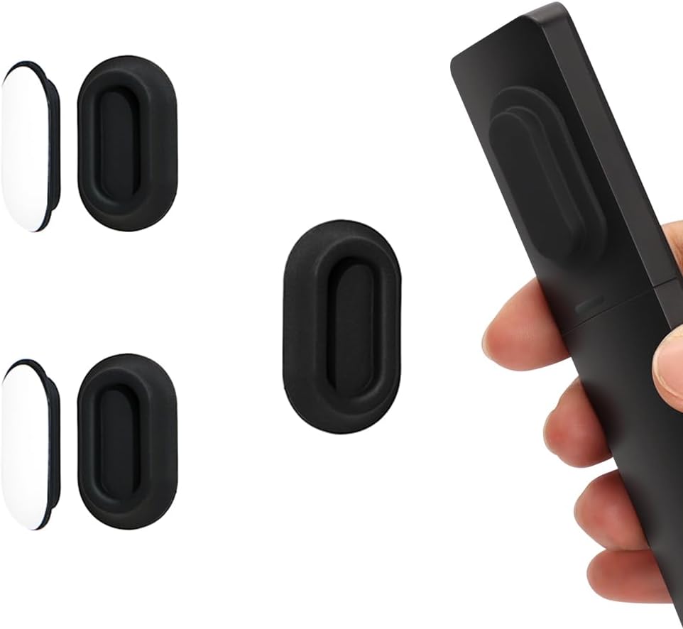 WALLFID Silicone Magnetic Remote Control Holder 2 Pack - Black