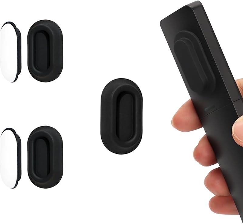 WALLFID Silicone Magnetic Remote Control Holder 2 Pack - Black