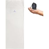 Mountainlodge Sleeping Bag Liner for Warm Weather Seasons with Carry Bag - Protable,Lightweight and Skin-Friendly Sleeping Bag for Camping,Hiking and Backpacking.