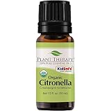 Plant Therapy Citronella Organic Essential Oil 100% Pure, USDA Certified Organic, Undiluted, Natural Aromatherapy, Therapeutic Grade 10 mL (1/3 oz)