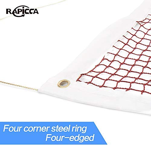 RAPICCA Badminton Net for Indoor or Outdoor Sports Backyard Schoolyard Pool Beach Replacement Net for Tournament or Championships (20 FT x 2.5 FT) Poles Not Included - Thumbnail 5