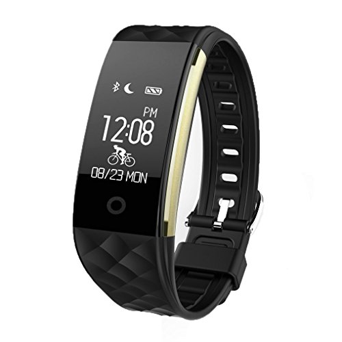 S2 Smart Watch,MeiLiio Customized Activity TrackerÂ Sports Fitness Wristband Bracelet Heart Rate Bluetooth Waterproof Monitor for Apple iOS&Android Smart Phones Kids, Women and Men,Black