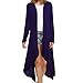 Lusiyu Women's Long Sleeve Waterfall Maxi Cardigan Open Duster