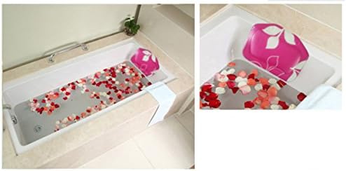 Maylai Bath Pillow Tub Pillow Bath Neck Pillow Bath Headrest Large Suckers Non-Slip Spa Bath Pillow Featuring Powerful Gripping Technology Fits Any Size Tub (Leaves Rose)