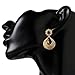 Blue peacock motif Faux India Artisan earrings set PCEAZ003BL