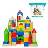 Cubbie Lee Premium Wooden Building Blocks Set - 100