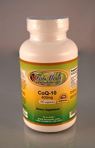 CoQ-10 Q-10 coq10 CO Q10 co-Enzyme 400mg - Various Sizes. Made in USA (1 Bottle - 100 Capsules)