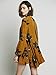 Lemon Retro Print Floral Swing Boho Style Loose Summer Dresses for Women (Yellow-S)