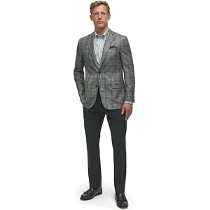 Brooks Brothers Mens Classic fit Suit Jacket Blazer 42 R Grey Plaid Stretch Wool