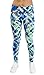 90 Degree by Reflex - Performance Activewear - Printed Yoga Leggings - Print 103 WILD CROSS Turquoise L