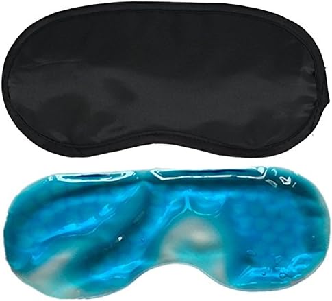 Qtec Sleep Mask &amp; Blindfold with Gel Bead, Soft and Comfortable Eye Mask (black)